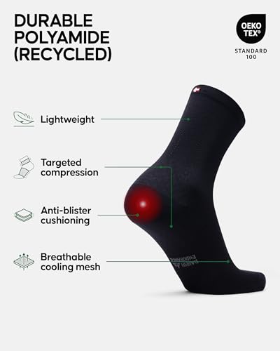 DANISH ENDURANCE 2-Pack Plantar Fasciitis Support Socks, Functional for Neuropathy, Compression Socks for Achilles Tendonitis2