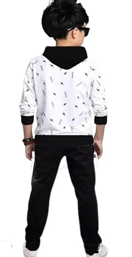 Image of LilBits Boys Summer Co Ord Set | Cotton Blend Printed T-Shirt & Track Pants Outfit | Kids Casual Top Bottom Clothing Set 2-16 Years