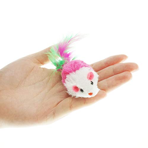 Airsun Lot de 10 jouets à fourrure Souris pour chat animal de compagnie – Image 6