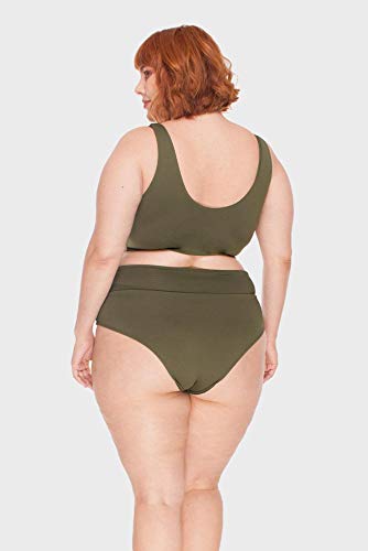 Parte de Baixo Sunkini Comfy Plus Size Verde Escuro