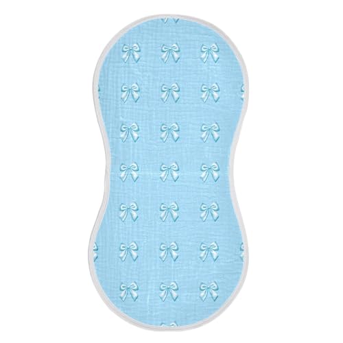 Delicate Bows Muslin Burp Cloths for Baby 4-Layer Absorbent Cotton Large 22