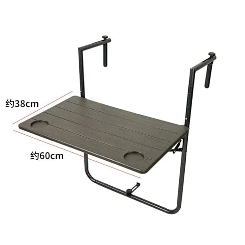 Table de balcon pliable pour rambarde pour libérer l'espace des petits extérieurs - 3
