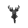Comfy Hour Heavy Duty Cast Iron Deer Wall Hook–Rustic Single Key and Coat Hanger Rack for Entryway Bathroom Kitchen or Living Room–Vintage Decorative Antler Design