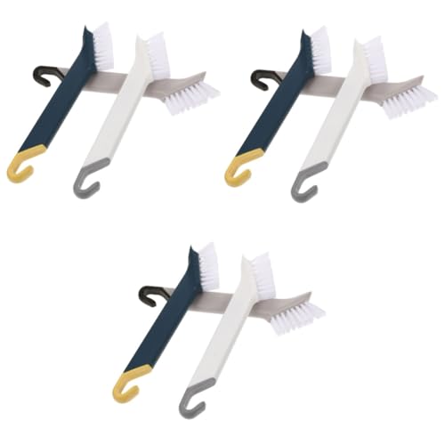 Ipetboom 9pcs Kitchen Cleaning Brush Multi-functional Grooved Scrub Brush Tweezers for Sink and Stove Cleaning for Stubborn Stains and Hard Reach Areas