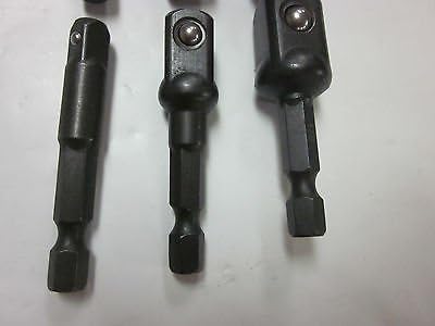 6pc 2-9/16 2" 1/4 3/8 1/2 IMPACT POWER EXTENSION BIT SOCKET SET FIT DEWALT DRILL