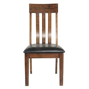 Signature Design by Ashley Ralene Rake Back 19" Dining Room Chair 2 Count, Medium Brown Signature Design by Ashley Ralene Rake Back 19 Dining Room Chair 2 Count Medium Brown