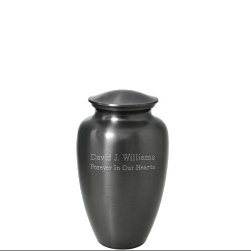 Memorial Gallery Custom Engravable Simple Grey Cremation Urn (3