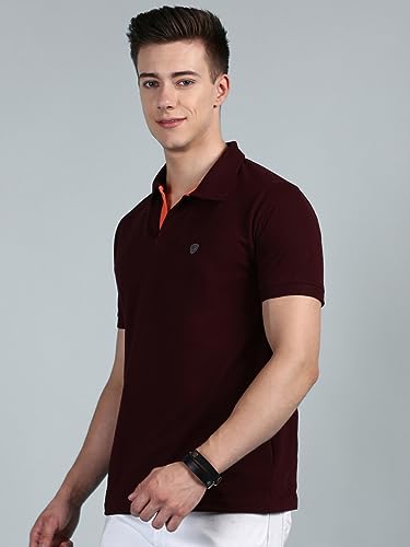 Image of Lux Cozi Men Cotton Solid Regular Fit Polo Shirt