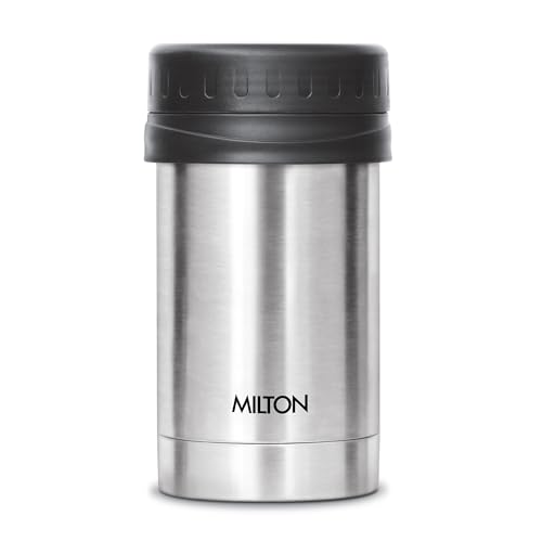 Image of Milton Soup Flask Deluxe 500 Thermosteel I 100% Leak Proof I Premium SS304 Stainless Steel I Vacuum Insulated I Thermos for Soup, Tea, Coffee, 460ml, Silver