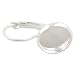12mm Cabochon Settings- Silver Plated French Lever Back Earrings Base-50pcs-Hot Sale