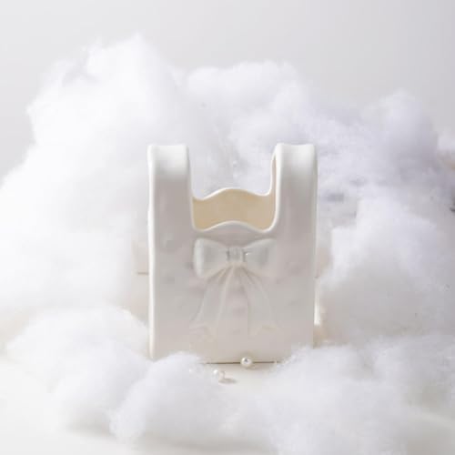 Vase bourse en céramique avec nœud papillon pour centre de table