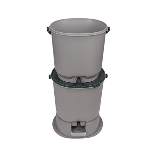 Wiggly Wigglers Bokashi Compost Starter Kit Vermicomposting Essentials Kitchen Waste Composting Bins With Bokashi Bran (2 Grey Bins + 1kg of Bokashi Active Bran) - Image 2