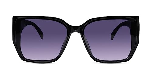 Image of LensKandy Oversized Rectangular UV400 Protected Sunglasses for Women | Stylish Fashion Eyewear | Large Frame Trendy Sun Glasses | Lightweight Comfortable 9131-Pink