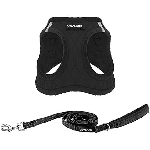 Voyager Step-in Plush Dog Harness with Leash Cover
