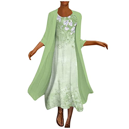 Azruma Damen Kleider Elegant Festlich Drucken Tüll Cardigan Spitzenkleid Ärmellos Vintage Damenkleider Cocktailkleid Festliche Brautjungfernkleider Für Hochzeit Midi Abendkleider Sommerkleider Cover