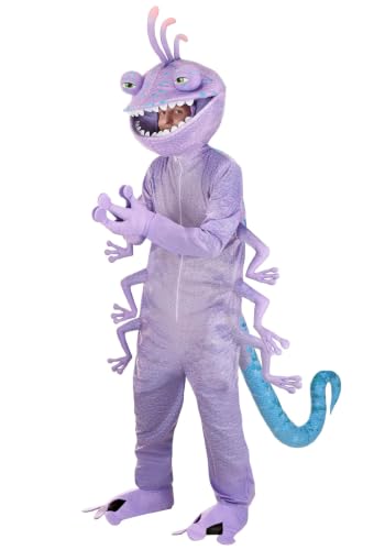 Adult Disney Pixar Monsters Inc Randall Boggs Halloween Costume | Chameleon Villain Jumpsuit with Mask Gloves & Shoe Covers XL Tall
