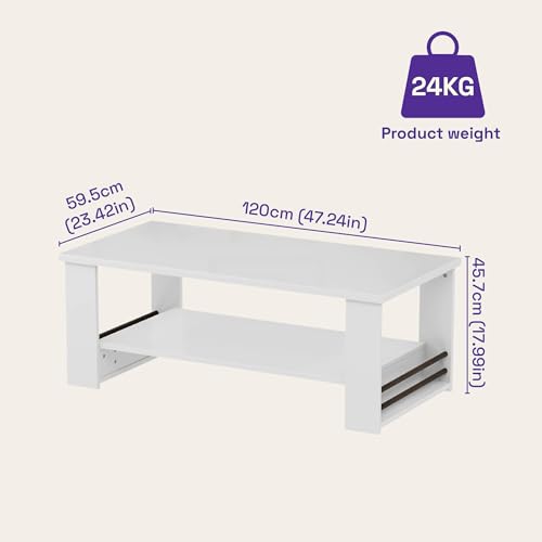 Image of Wakefit Center Table | 1 Yr Warranty | Coffee Table for Living Room Wooden, Tea Table for Living Room Wooden, Sofa Table, Free Installation from Brand, Modern Multi-Functional & Wobble-Free(Nestren)