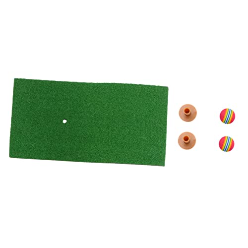 Mikikit Golf Training Mat Set Foam Balls 5pcs Practice Pad Accessories for Driving Putting Random Color