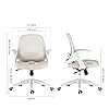 Hbada J1 Sedia Ufficio e Scrivania Ergonomica, con Braccioli Ribaltabili, Cuscino a Sella e Schienale a Forma S, Girevole, Oscillazione 15°, Mesh, Grigio