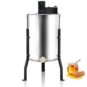 Electric Honey Extractor with Adjustable Honeycomb Drum Spinner, 4/8 Beehive Frame Stainless Steel Beekeeping Separator Supplier, Centrifuge Equipment for Apiary, Farm, Business