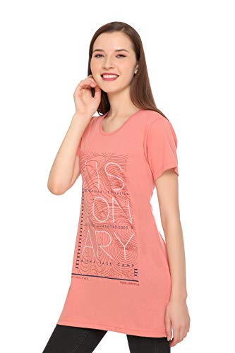 Image of In Love Women's Plus Size Longline T-Shirt with Side Pocket, 3 /4 Sleeve, Crew Neck