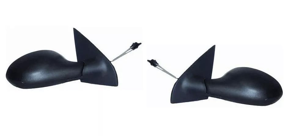 Set 2 Specchio Specchietto Retrovisore Esterno Destro e Sinistro Compatibile Per Lancia Ypsilon da 1996 a 2003 Meccanico Nero