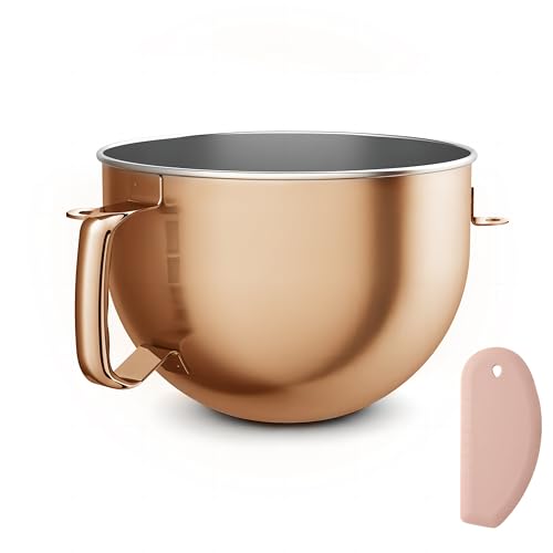 Copper Color 6 Qt Stainless Steel Mixer Bowl for Kitchenaid Bowl-Lift Mixer