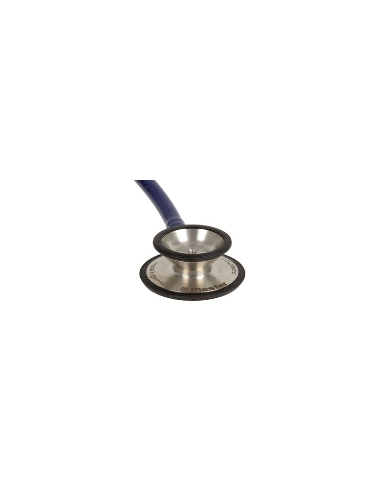 Riester, Stetoscopio Duplex 2.0, elevate prestazioni acustiche, con targhetta per nome, olive di ricambio e membrana, in acciaio inox, per adulti, blu, 32335