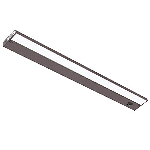 GETINLIGHT 3 Color Levels Dimmable LED Under Cabinet Lighting with ETL Listed, Warm White (2700K), Soft White (3000K), Bright White (4000K), Bronze Finished, 32-inch, IN-0210-4-BZ