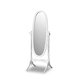 Poundex Victoria Floor Mirror White