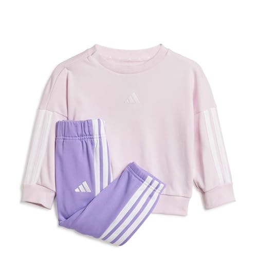 adidas Mixte bébé Essentials Jogger Track Suit, clear pink/white/lavendar, 6-9 Months