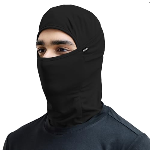 Boldfit Full Face Helmet Mask for Bikers in Riding UV Protected, Balaclava, Black Mask for Bike Riding and Cycling Accessories for Men & Women
