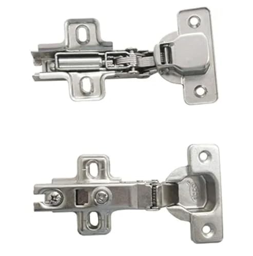 Image of Slow Motion 3D Cabinet Hinges, Pack of 2 Pairs, for Overlay Doors Wardrobe 0 Degree mild Steel Hinges with auto Close Feature Pack of 2 Pairs (4 pcs)