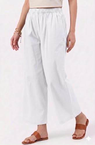 Image of Set of 2 Soft Reyon Cotton Regular Palazzo for Womens and Girls Combo Pack