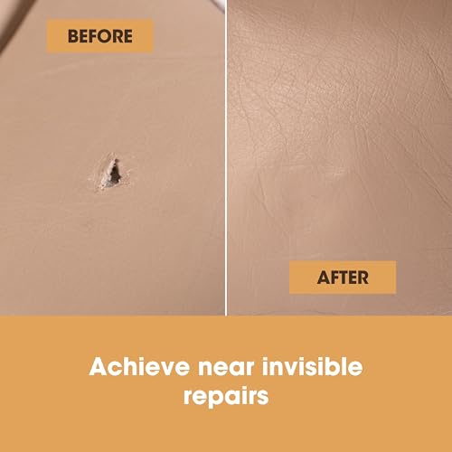 Furniture Clinic Complete Leather Repair Kit (White) -12 Colour Options for Sofas, Car Seats - Matches All Shades of Leather - Patch, Fill & Touch up Scratches, tears and Other Damaged Areas