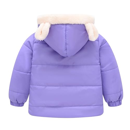 sfdgfhyf Girls and Toddler's Winter Coat Sherp𝐚 Lined Puffer Jacket with Bear Ear Hood Kids Quilted2