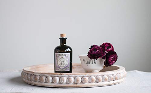 Whitewashed Round Decorative Wood Tray - Image 2