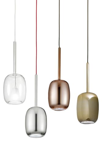 Suspension en verre Gioia or poli Rossini, lustre design d'exception
