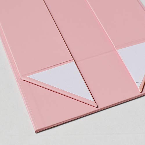 Blush Pink Large Gift Box 10 X 10 X 3Inches | Set Of 3 | Decorative Luxury Box Collapsible And Stackable With Attached Lid #TOP5