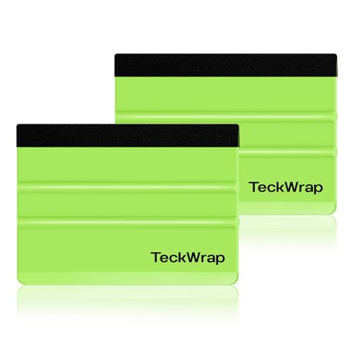 Image of TECKWRAP 2 PCS Professional Felt Squeegee for Vinyl, No Scratch - Green