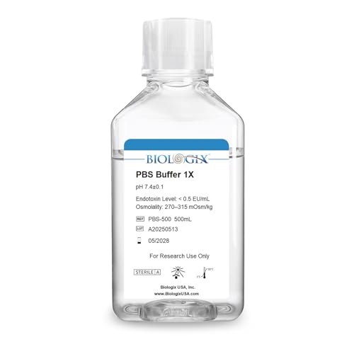 CryoKing PBS Buffer 1X, Phosphate Buffered Saline Solution, 500mL