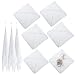 Produktbild ANWING Fliegenhaube, 8 Stück Abdeckhaube für Essen, Faltbare Kuchenabdeckung Fliegenschirm Lebensmittel Abdeckung, Perfekter Fliegen-Schutz für Picknick BBQ Buffets (Weiß,17&14")