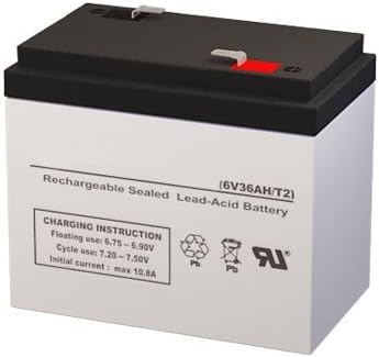 SigmasTek CF-6V33 6V 36Ah SLA Replacement Battery with F2 Terminals