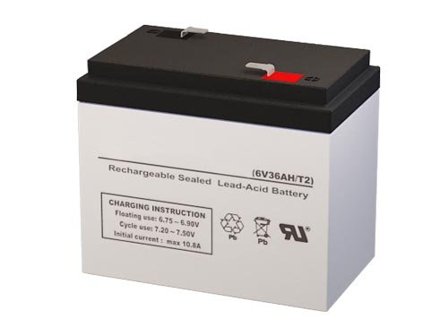 SigmasTek CF-6V33 6V 36Ah SLA Replacement Battery with F2 Terminals