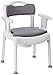 Etac Swift Commode, Silla con Orinal, Altura de Patas Ajustable, Ligera y Fácil de Mover, Asiento de 46 x 41 cm