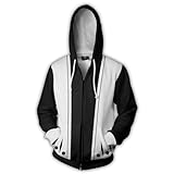 XYZBLDI Adult Zaraki Kenpachi Hoodie Anime Cosplay Zipper Jacket Unisex Halloween Costume-2XL