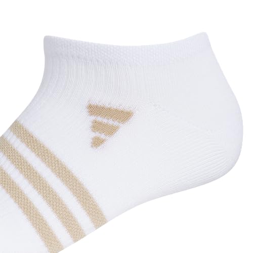 adidas Women's Superlite 3.0 No Show Athletic Socks (6-Pair) Low-Profile Fit with Targeted Padding and Arch Compression3