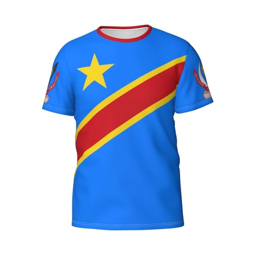 Democratic Republic of Congo Flag Full 3D Print T Shirt Sport Novelty Tees Shirts2