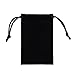 DTOL Velvet Cloth Jewelry Bags, Small Gift Pouches Drawstring Bags for Party, Travel Portable, Christmas, Festival, Makeup Favor Organizer Storage Holder Bags, 3x4 Inch 50 Pieces Black
