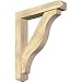Ekena Millwork BKT0604X32X38FST04RDF Funston Craftsman Rough Sawn Bracket w/Offset Brace, Douglas Fir